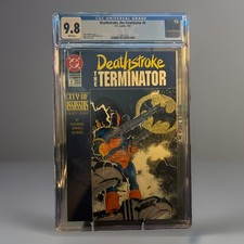 CGC  Grade 9.8 White Pages Deathstroke Terminator Number Six Part 1 picture