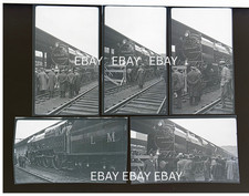 1933 Royal Scot LMS 6100 Boston South Station Steam Train Negatives Lot of 5 picture