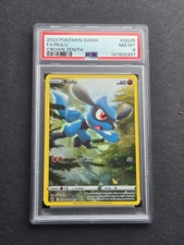 PSA 8 RIOLU GG26/GG70 - CROWN ZENITH GALARIAN GALLERY FULL ART HOLO - NM/MINT picture