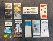 Lot of 9 Vintage 1970's Florida Tourist Travel Guides Maps Brochures, Key West picture