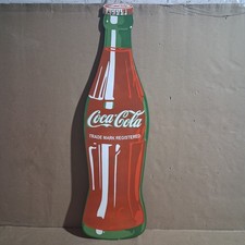 Coca Cola Porcelain Enamel Sign 36 x 10 Inches 1 Sides picture