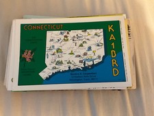 100 pcs. QSL Card Collection USA Radio Amateurs 1980s and 1990s. picture