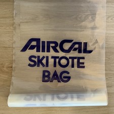 VTG AIRCAL SKI TOTE BAG Plastic Travel Bags The Skiers Airline RARE HTF 90x12” picture