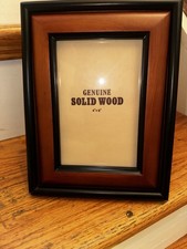 Vintage 5x7 inch Wood Photo Frame THAILAND 2 TONE FREE STANDING picture
