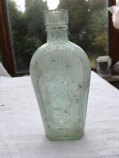 'BROWN' name ornate embossed pub whisky spirit flask bottle c1880-1910 picture