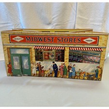 Vintage Midwest Stores Cardboard Foldout Supermarket Toy Playset picture