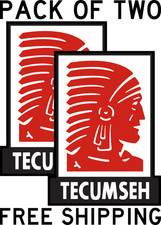 TWO PACK TECUMSEH ENGINE LAWNMOWER CHAINSAW DECAL STICKER CAR TRUCK picture