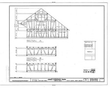 Bethania North Carolina Jones Livestock Barn 1900s HABS architectural drawing picture