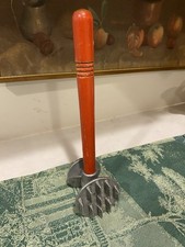 VTG Rustic MODERN INDUSTRIES Meat Mallet Hammer.  Chippy Red. Works 50-60’s picture