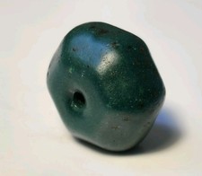 16mm ANCIENT RARE SOUTH EAST ASIAN FACETED GREEN JASPER BEAD picture