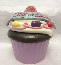 CONGRATULATIONS GANZ Special Celebrations Cupcake Trinket Box 4 inches picture