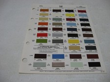 1979 Volkswagen Original PPG Ditzler 1 Page Paint Color Chip Chart picture