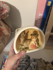 Vintage Napco Angel And Donkey Planter For Christmas picture