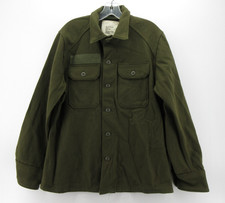 VGT US Army Shirt Men Medium Green Cold Weather Wool Field Military CPO 80s picture