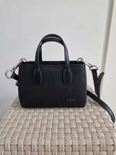 Lacoste Mini Tote Bag Black Women Rare French Model LImited Edition VHTF Pre-own picture
