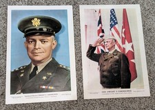 1942 & 1943 Lt GENERAL DWIGHT D EISENHOWER WWII Chicago Sun Poster PRE PRESIDENT picture