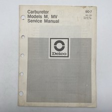 1973 Delco Rochester Carburetor Model M MV Service Manual Operating Systems picture