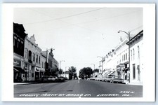 c1930's Looking North On Broad St. Lanark Illinois IL Cars RPPC Photo Postcard picture