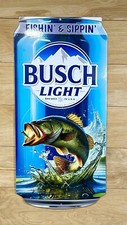 Busch Light Can Sign - 13.25 in X 28 in X ⅛ in Largemouth Bass.  Indoor/outdoor picture
