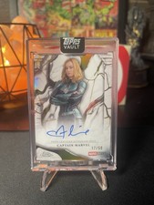 2026 Topps Marvel Vault Captain Marvel Brie Larson Immortal on card Auto /50 picture