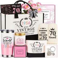 70Th Birthday Gifts for Women, Vintage 1956 Happy 70Th Birthday Gifts Basket picture