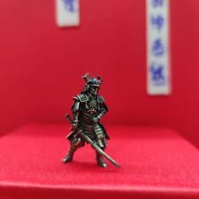 Black Solid Bronze Slash Samurai Ancient Soldier Statue Ornaments Handicraft picture