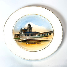 BIRMINGHAM Terminal Station AL ALABAMA Antique Souvenir China TRINKET DISH PLATE picture