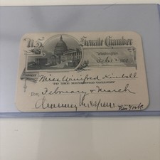 Chauncey M. Depew Signed Senate Chamber Pass 1901  picture