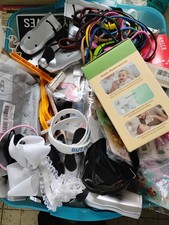Lot Of Various Small Misc. Junk Drawer Items Box-6in X 6in X 6in SEE DESCRIPTION picture