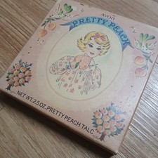 Vintage Avon Pretty Peach Perfumed Powder Mit. New In Box Still Sealed Old Stock picture