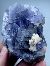Natural Blue Fluorite With Calcite From Pakistan   262 Grams picture