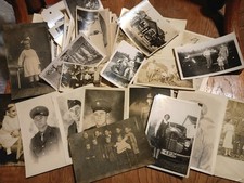 Antique Early 1900s RPPC Postcards, Black And White Photos Military Family picture