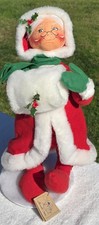 Vintage Annalee Mrs Claus Muff Christmas Poseable Mobilitee 18in Tall 1994 Tags picture