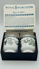 Royal Worcester Egg Coddlers Set of 2 Lavinia Blackberry Pattern Boxed Complete picture