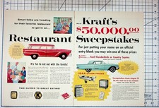 1958 Kraft's $50,000 Sweepstakes Ford Thunderbird Restaurant Ad picture