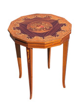 Vintage Italian Sorrento Wood Inlaid Marquetry Side Table 20