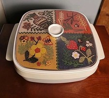 Vintage Westbend Thermo Serv 2 Quart Mushroom Casserole Dish picture