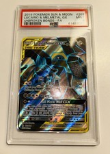 Pokémon TCG PSA 9 Mint Lucario & Melmetal GX  Unbroken Bonds picture