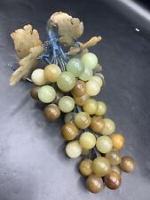 VINTAGE MARBLE STONE GREEN'S GRAPE CLUSTER DECOR picture
