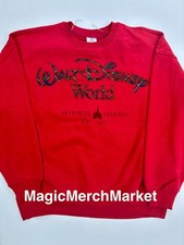 2026 Walt Disney World Parks Christmas Red Plaid Pullover Sweatshirt Adult Sizes picture