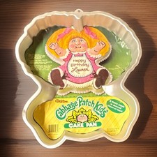 Vintage 1984 Wilton Cabbage Patch Kids Aluminum Doll Cake Pan 2105-1984 w/Insert picture