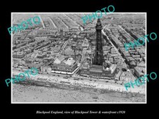 OLD 6 X 4 HISTORIC PHOTO OF BLACKPOOL ENGLAND THE TOWER & WATERFRONT c1920 picture