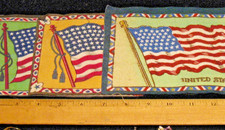 Lot of 3 American Flag Tobacco Cigar Felts 1 41 star & 2 48 star Extremely Nice picture