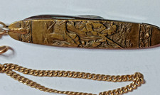 Vintage Arnex Solingen Germany Knife Man Hunting w/ Dog/ 13