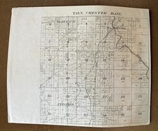 Original 1921 Chester Township Dodge County Wisconsin Plat Map Waupun Atwater picture