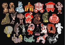 26x Circus Lot Vtg Novelty Magnet Rubber Flexible Fridge  '70s picture