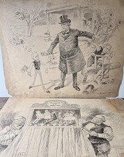 William McKinley Spanish American War Political Cartoons Original Art Thorndike picture