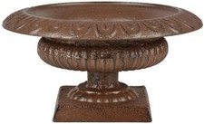 Esschert Antique Low (S) XH68 French Vase Planter Garden Flower Pot, Brown picture