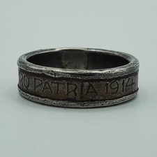 Original WW1 WWI Austria German 1914 KUK Pro Patria Patriotic ring Great War picture