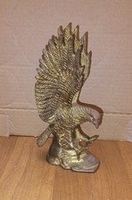 Vintage Solid Brass Eagle Statue 8